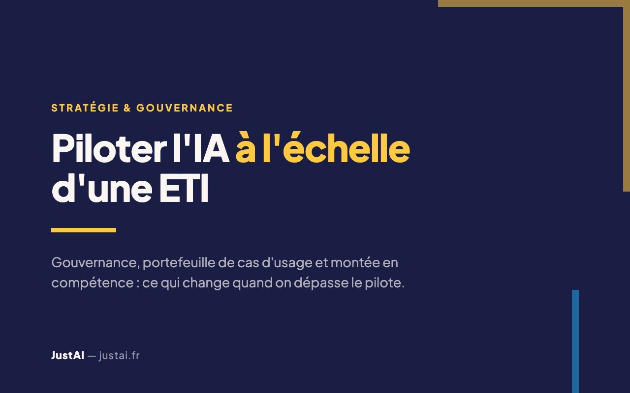 Conseil IA pour ETI : de l'audit au déploiement à l'échelle